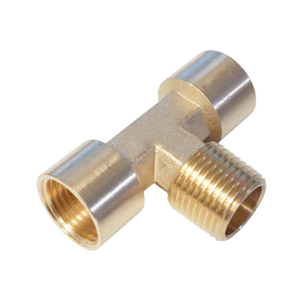WDK-40FMF Фитинг T - образный, резъба 1/2" PT, F-M-F (внутренний/внешний/внутренний), латунь
