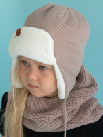 Комплект шапка зимняя вязаная + снуд (Нюд) ТОКИ