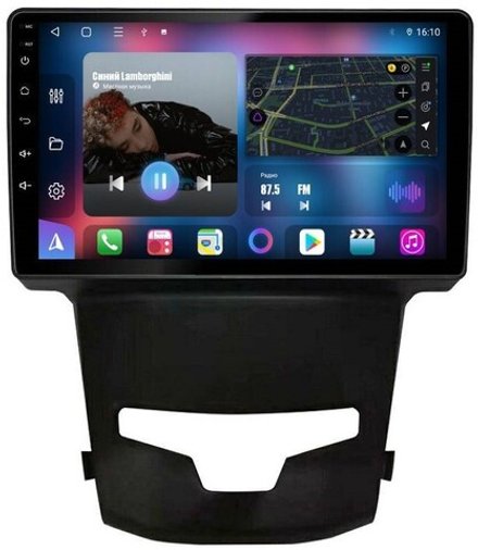 Магнитола для SsangYong Actyon II 2013-2021 - FarCar BM355M QLED, Android 12, ТОП процессор, 4Гб+32Гб, CarPlay, 4G SIM-слот