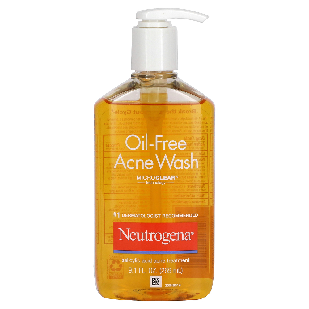 Neutrogena, средство для умывания против акне, не содержит масла, 269 мл (9,1 жидк. унции)