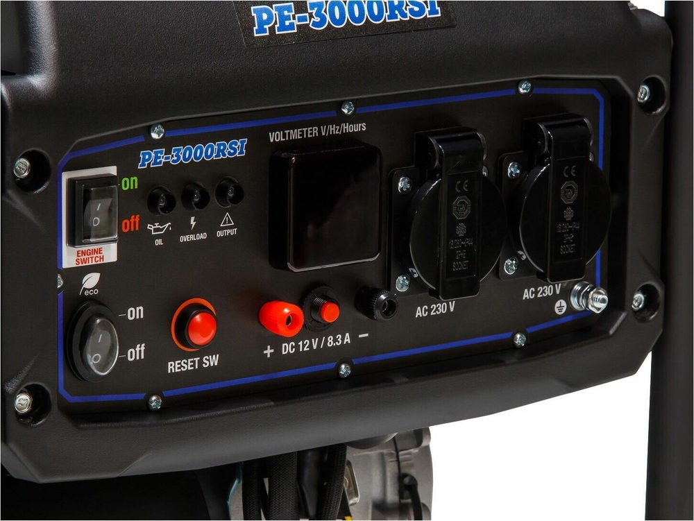 Генератор бензиновый инверторный ECO PE-3000RSI max мощность 3.0 кВт,220 В,7 л,28 кг (EC-1561-7)