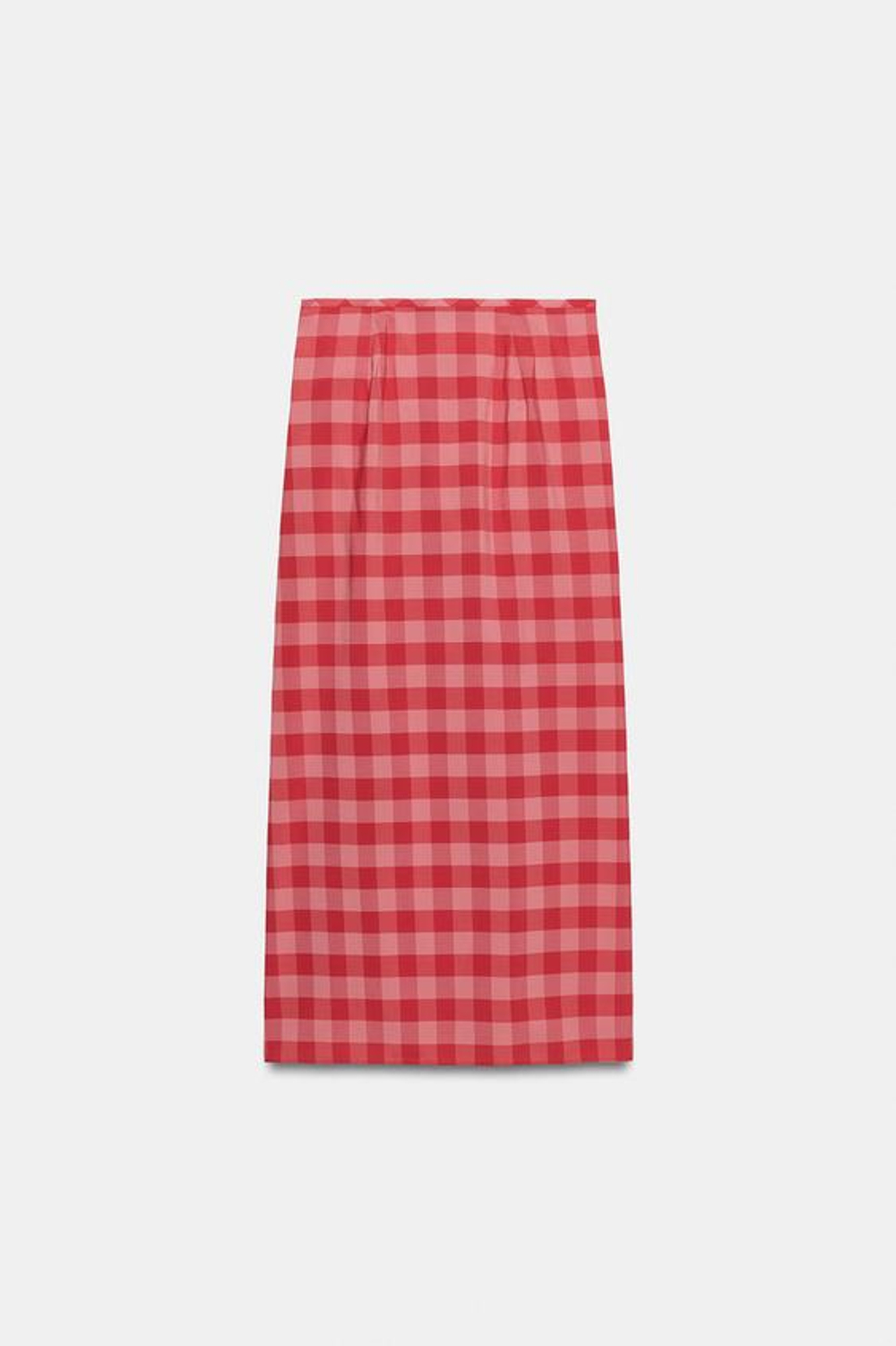 ZARA ЮБКА МИДИ С ВОЛАНАМИ — ZW COLLECTION, КРАСНЫЙ
