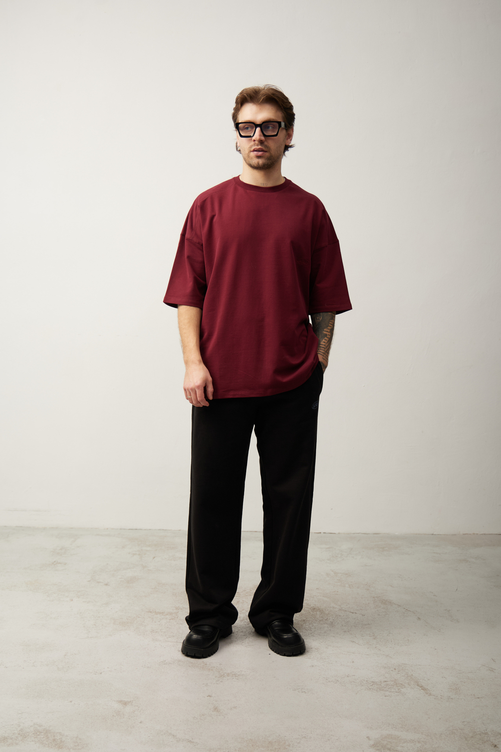 Футболка OVER бордо