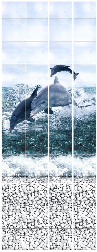 Панель ПВХ Discovery Черноморский дельфин 07-003 (00520) (панно из 4 шт.)