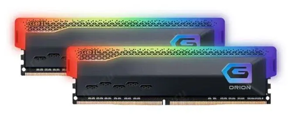 Оперативная память 16GB Kit (8GBx2) GEIL DDR4 3200MHz ORION RGB PC4-25600 22-22-22-52 GOSG416GB3200C22DC Titanium Grey (AMD)
