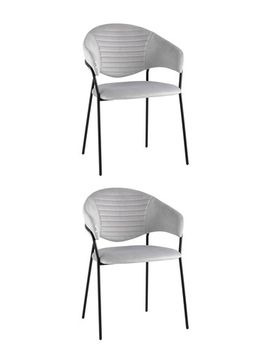 Стул Алексис велюр серый 2 шт