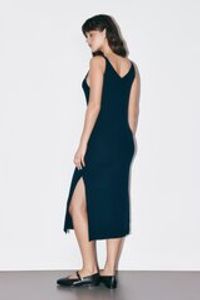 Платье сарафан вязаное "Темно-синее" женское