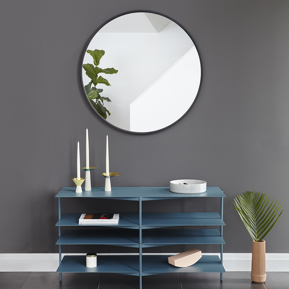 Зеркало Hub Ø91 см черное