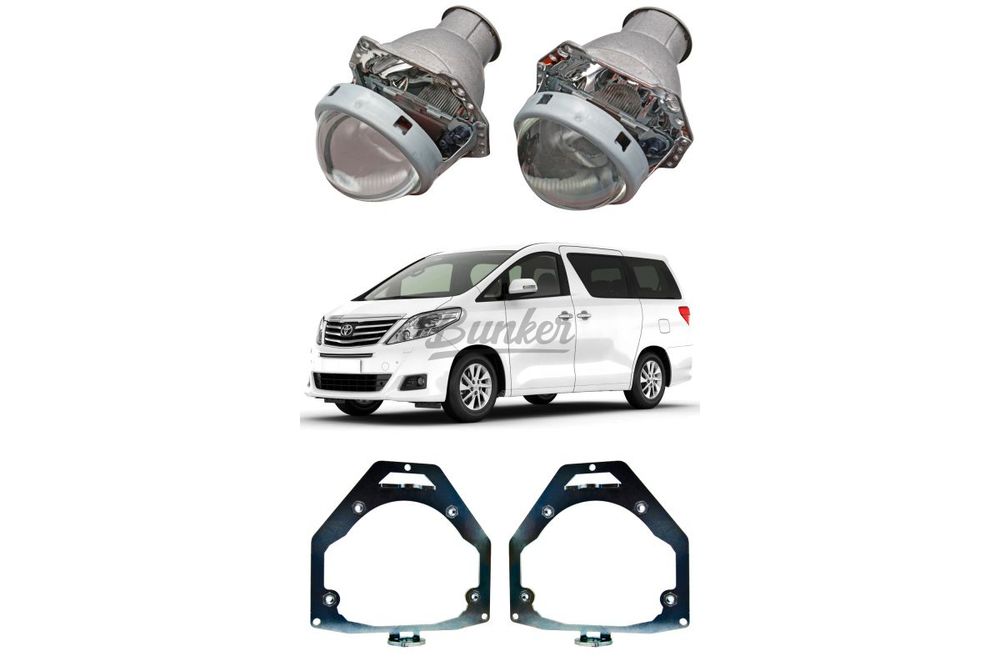 Готовый комплект для замены штатных линз Toyota Alphard II 2008-2014
