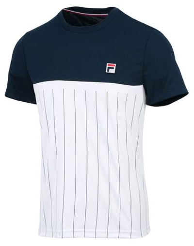 Футболка мужская теннисная Fila T-Shirt Mika - peacoat blue/white