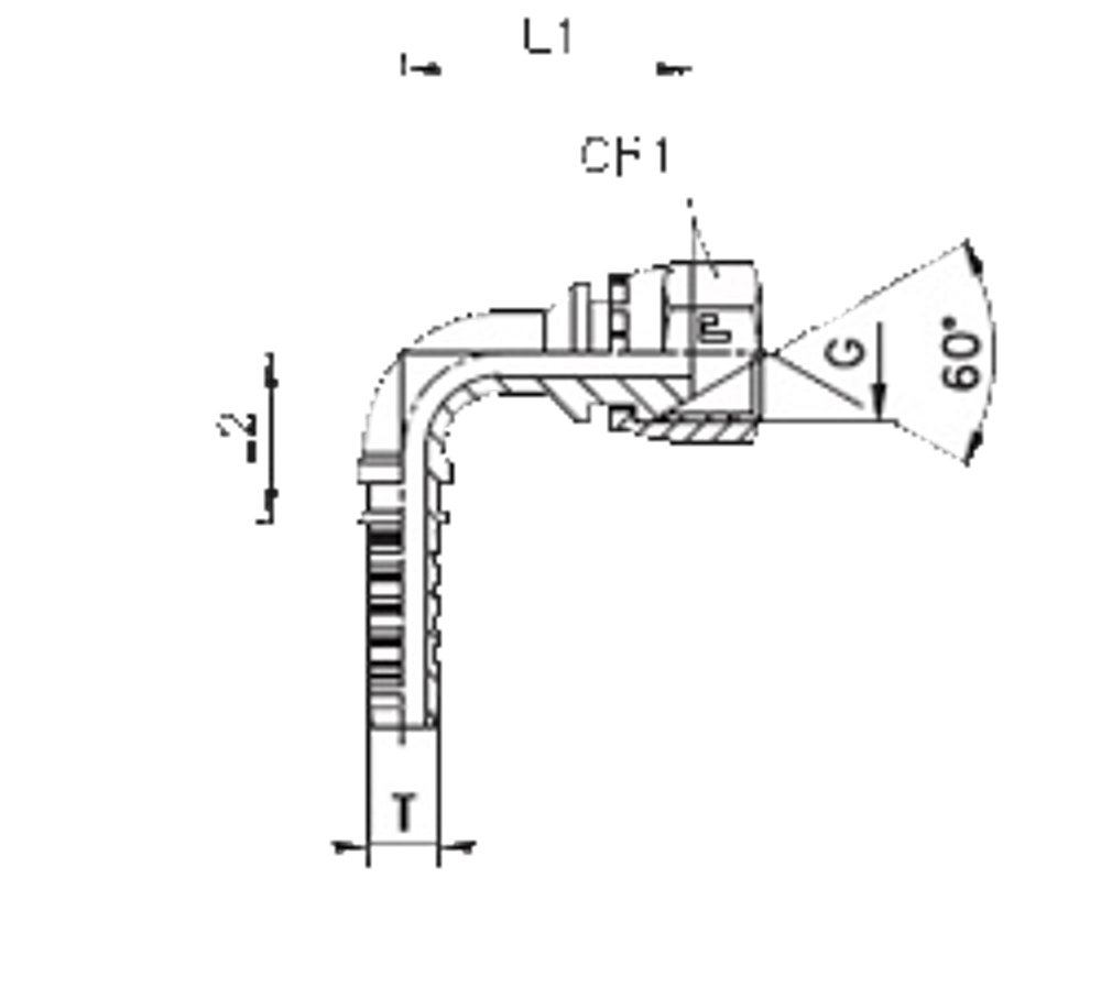 Фитинг DN 06 BSP (Г) 1/8 (90)