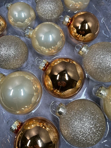 Набор стеклянных шаров Брызги шампанского 42 шт., Christmas DeLuxe (87159)