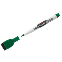 Маркер для белых досок Line Plus "MiniMax-820" зеленый, пулевидный, 2мм, с магнитом и губкой WBM-MIN