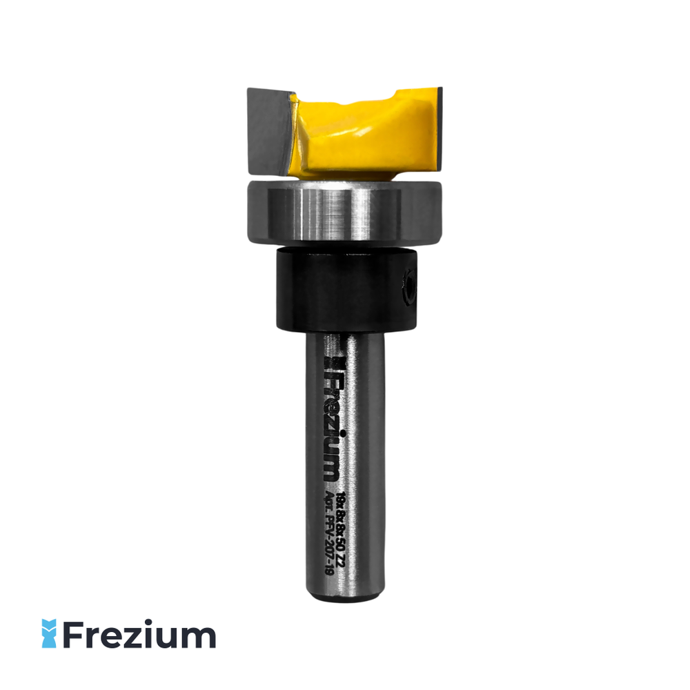 Обгонная фреза по дереву с верхним подшипником "Frezium" 19x8x8x50 Z2; PFV-207-19