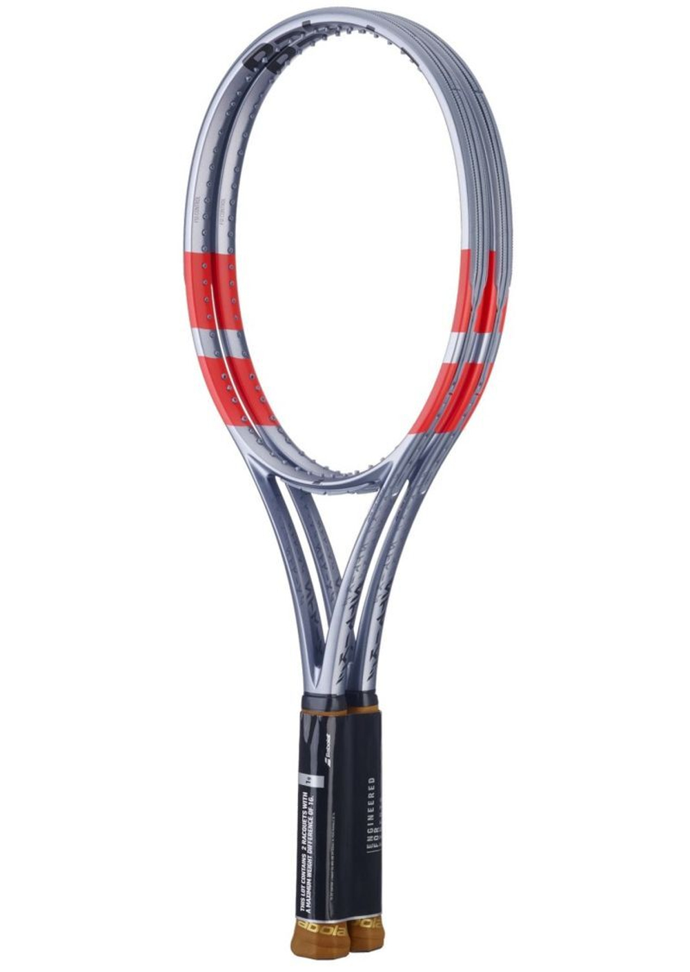 Теннисная ракетка Babolat Pure Strike 97 4-gen 2 Pack - grey/fluo strike