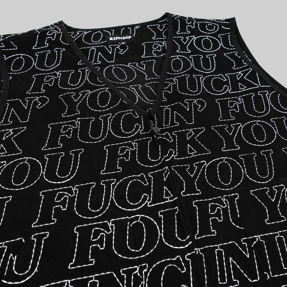 Жилет мужской Ripndip Fuckin Fuck Quilted Vest - купить в магазине Dice с бесплатной доставкой по России