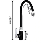 Смеситель для кухни, Frap, гибк излив, с картриджем, чер, F4042