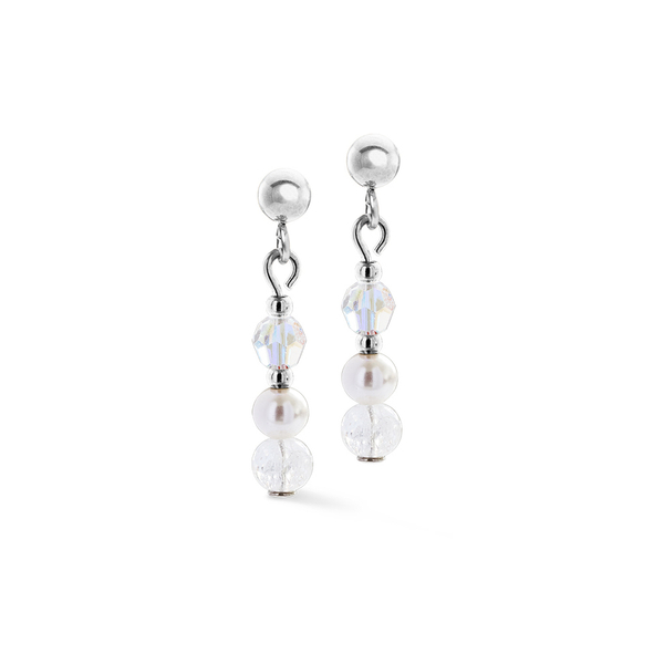 Серьги Coeur de Lion White-Silver 4245/21-1417