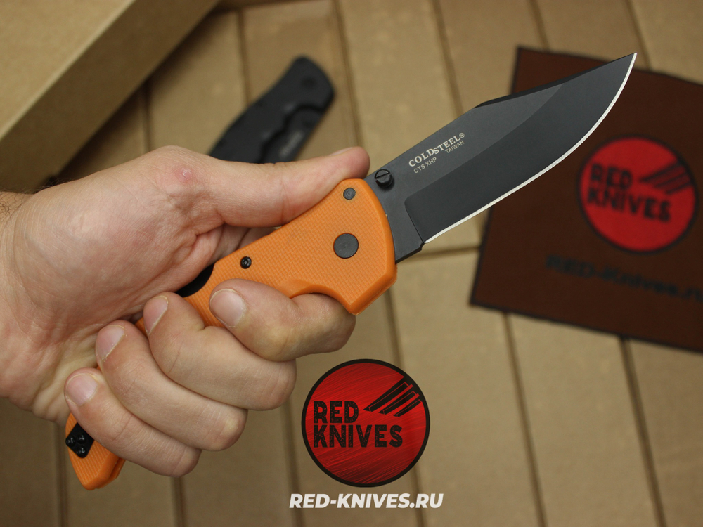 Нож Cold Steel Recon 1 LTW - рукоять оранж нейлон, клинок черный RK/Н13