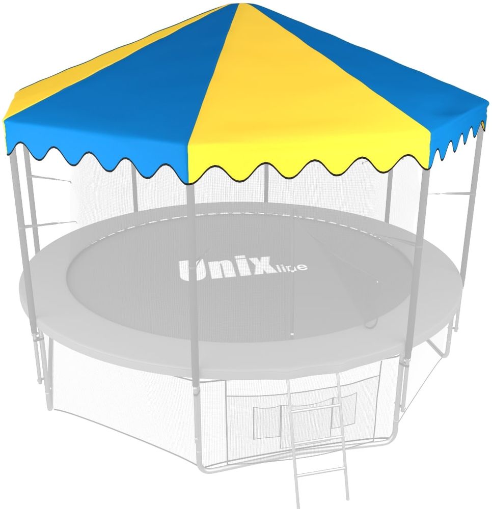Крыша для батута UNIX Line 14 ft (427 см) синий, жёлтый