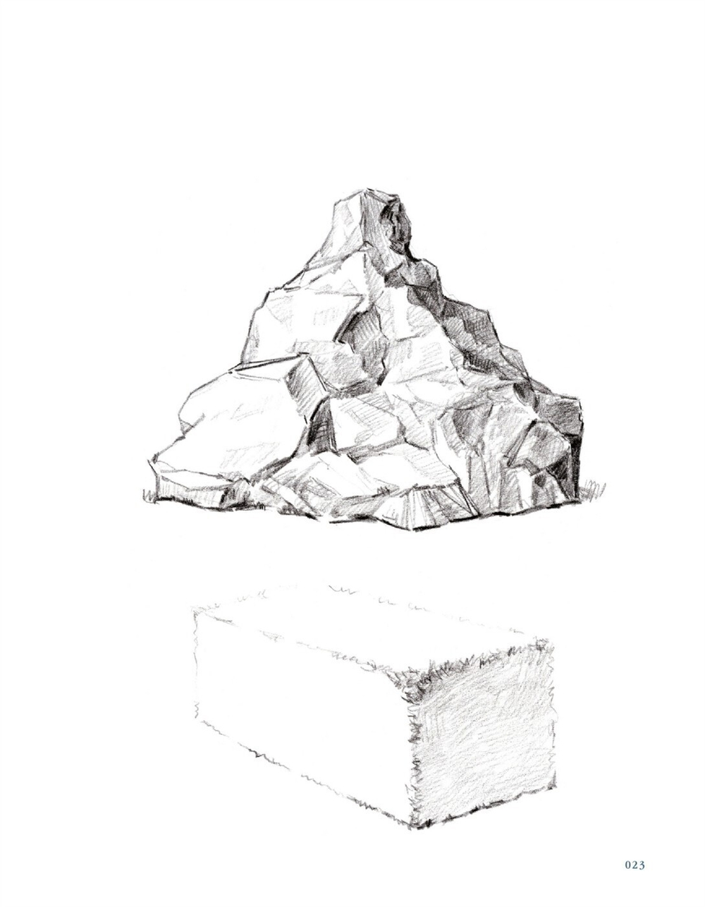 Colored pencil landscape painting with four seasons. Coloring Book