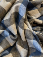 Хлопок фланель Loro Piana светло-бежевый в разноцветную клетку