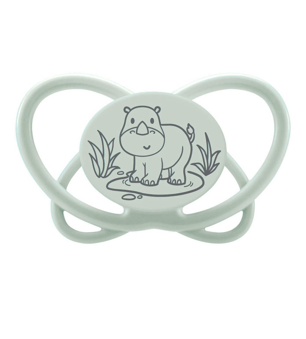 NIP Соска пустышка, силикон, обезьяна/носорог, размер 2 "Butterfly" (5-18 мес)