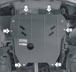 Усиленная защита Motodor картера двигателя, кпп. 2 мм, сталь. для Opel Zafira 2008-2011,Opel Zafira 2005-2008,Opel Astra H 2004-2010,Opel Astra Family 2010-2014,Opel Astra G 1998-2005,Chevrolet Viva 2003-2008 арт.01521