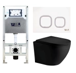 Унитаз с инсталляцией WeltWasser AMBERG 506 ST + MERZBACH 043 MT-BL + AMBERG RD-WT