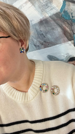 Брошь веночек с кристаллами