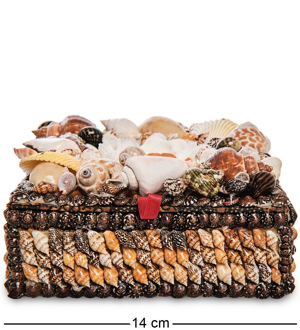 Decor and Gift 54-046-04 Декоративная шкатулка «Ракушки» квадрат