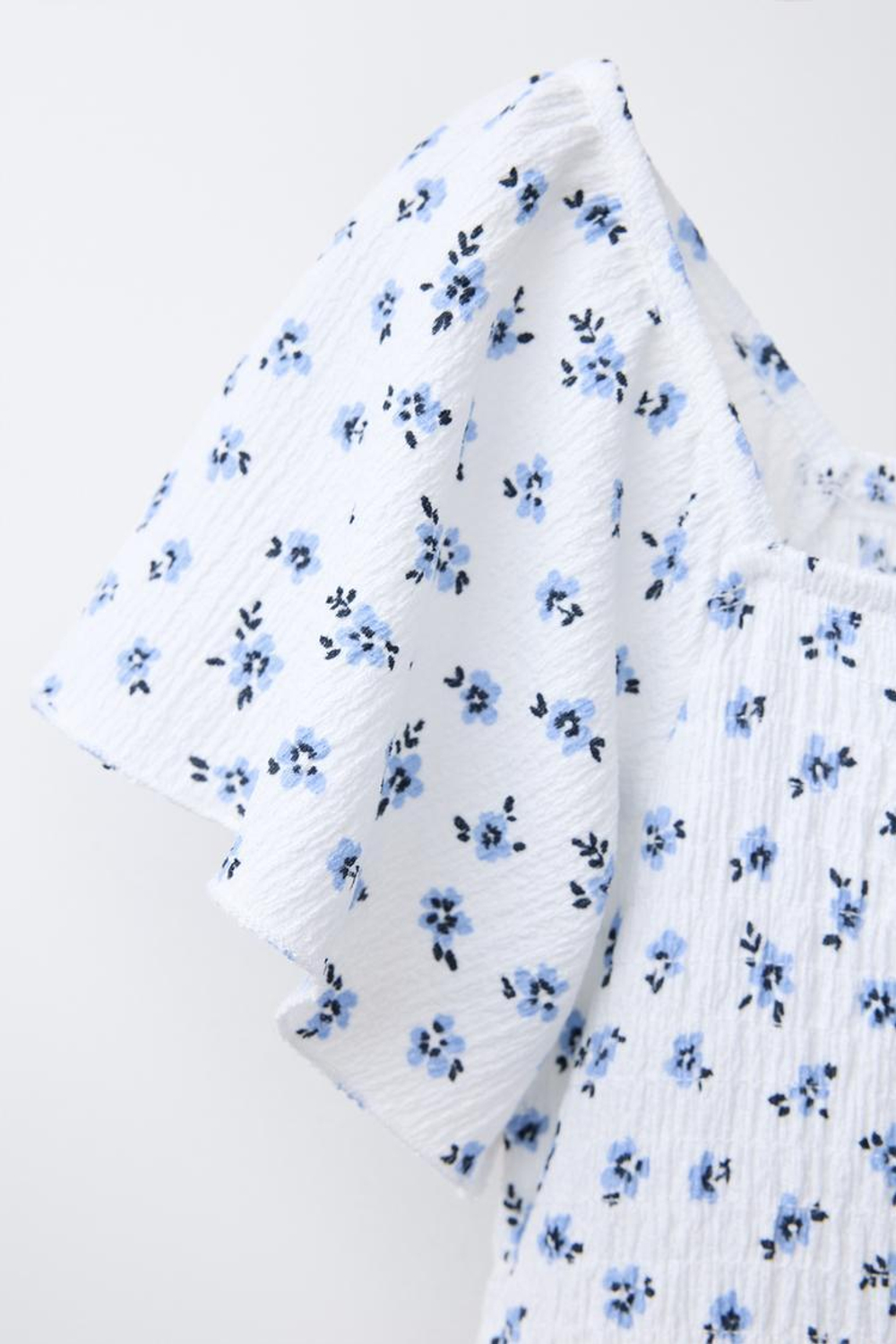 ZARA ПЛАТЬЕ ИЗ РЕЛЬЕФНОЙ ТКАНИ, БЕЛЫЙ