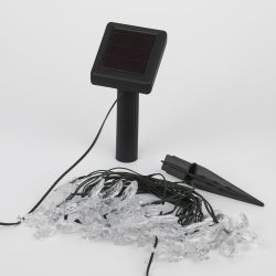 Садовая гирлянда ЭРА ERASF22-15 на солнечной батарее Бабочки 20 LED 5,8 метра | Садовые декоративные светильники