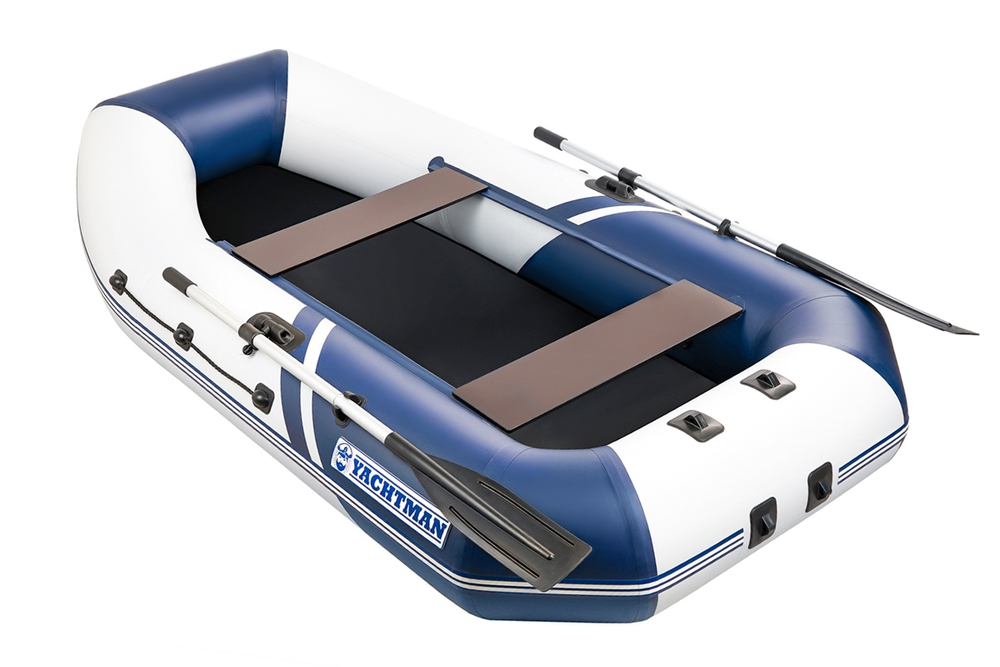 YACHTMAN-260 М (Яхтман) белый-синий (лодка ПВХ с усилением)