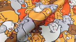 Микровелюр Xpoint (Икспоинт) 0037.01 Кошки в лукошке