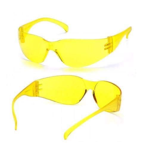 Очки Intruder S4130S, уд./прочный поликарбонат, ЖЁЛТЫЕ защита от царапин (беруши 2шт.)