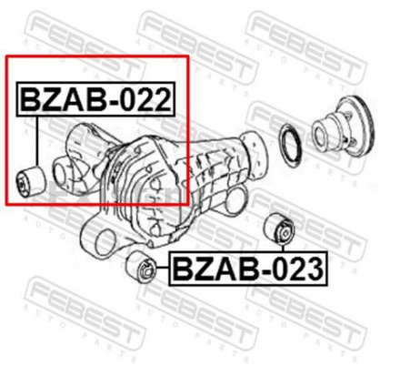 Сайлентблок переднего редуктора Мерседес ML. BZAB022