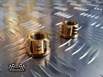 ТИТАНОВАЯ ГАЙКА М14 (ЗАДНЕЕ КОЛЕСО) DIO AF / ZX