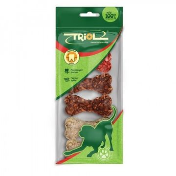 MB2-MIX-6P Кость прессованная микс, 4см, 8-10г (уп.6шт.), Triol