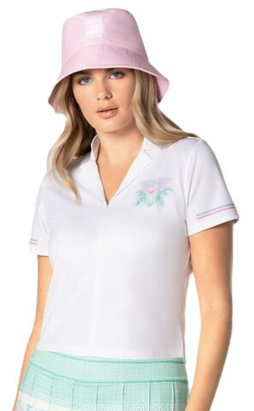 Женское поло Lucky in Love Deco in Love Retro Deco Polo - белый