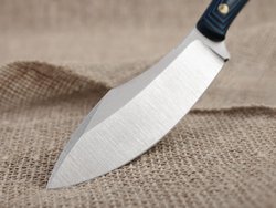 Нож для бушкрафта "Канадец", сталь VG-10/Elmax, рукоять G10 (синяя)