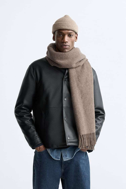 ZARA КОРОТКАЯ ШАПКА БИНИ, БЕЖЕВЫЙ