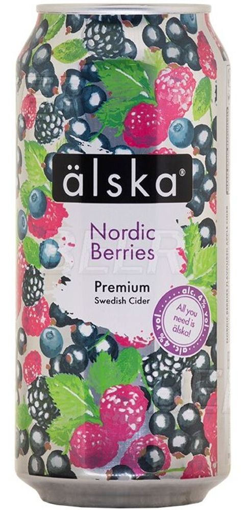 Сидр Алска Лесный Ягоды / Alska Nordic Berries 0.44 - банка