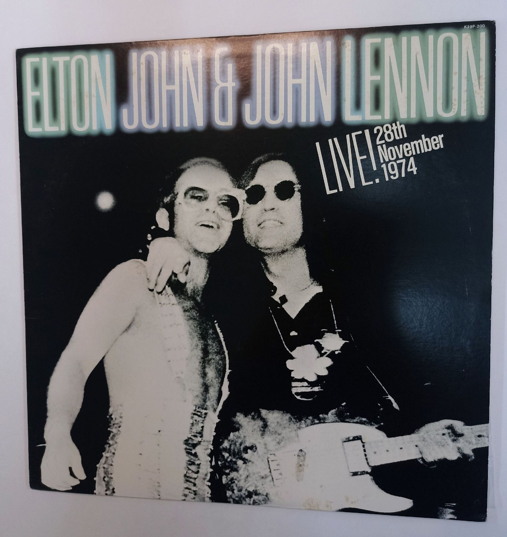 Винтажная виниловая пластинка LP Elton John & John Lennon Live 28 November 1974 (Japan 1981)