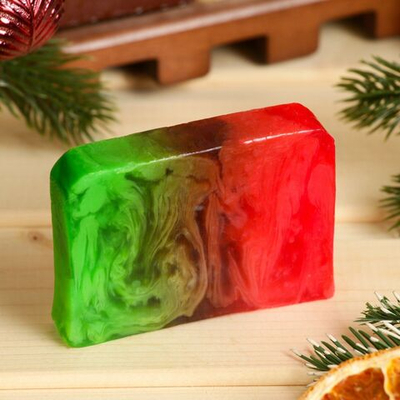 Мыло для бани и сауны с ароматом яблока «С Новым годом» - 80 гр.