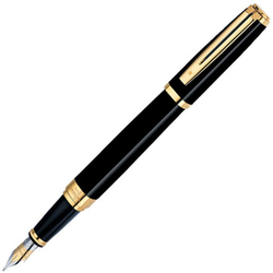 Перьевая ручка Waterman Exception Ideal Black GT S0636790 цвет черный с позолотой в подарочной упаковке