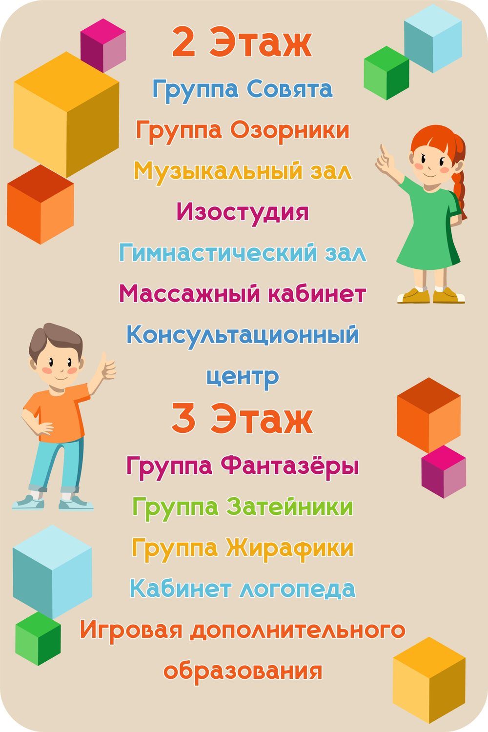Стенд Навигация 2-й и 3-й этажи Скандик 1500301392 1500701393