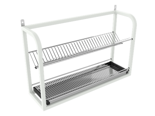 Полка настенная для сушки посуды ПП 20/600 (20 тарелки и 23 стаканов), 600х260х600 мм