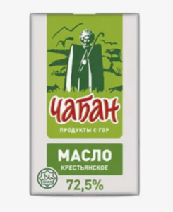 МАСЛО 72.5% ГОСТ 180ГР ЧАБАН