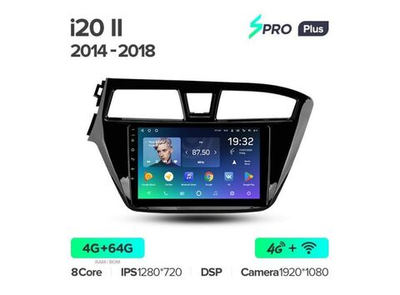 Магнитола Teyes SPRO Plus 4-64 Hyundai i20 2 II GB 2014-2018 9.0"